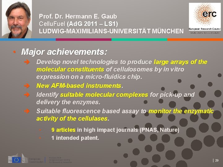 Prof. Dr. Hermann E. Gaub Cellu. Fuel (Ad. G 2011 – LS 1) LUDWIG-MAXIMILIANS-UNIVERSITÄT