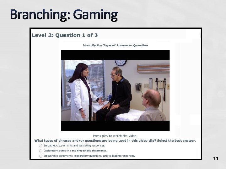 Branching: Gaming 11 