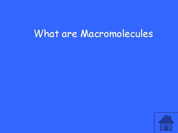What are Macromolecules 