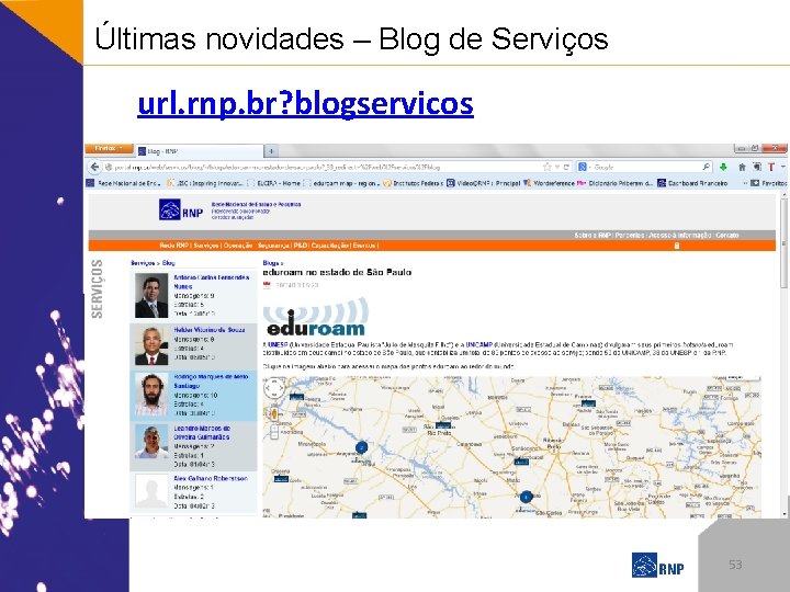 Últimas novidades – Blog de Serviços url. rnp. br? blogservicos 53 