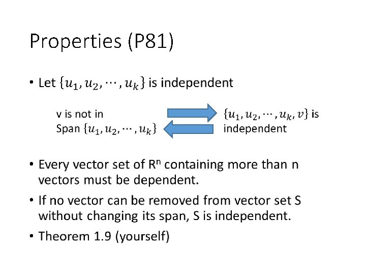 Properties (P 81) • 