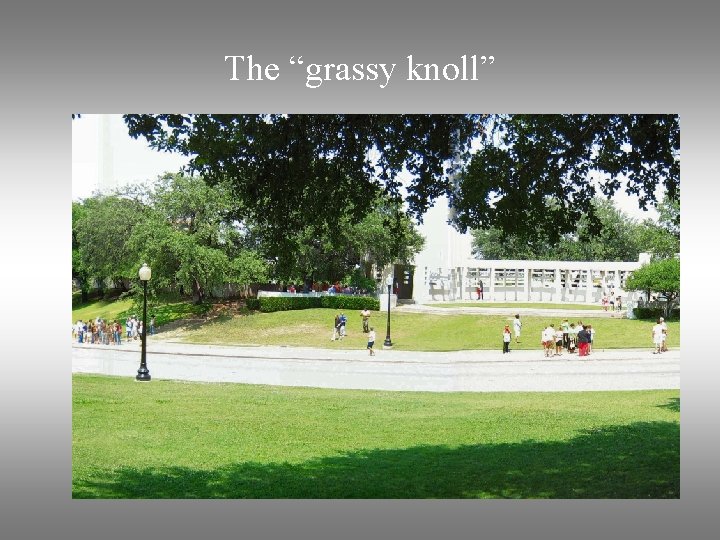 The “grassy knoll” 