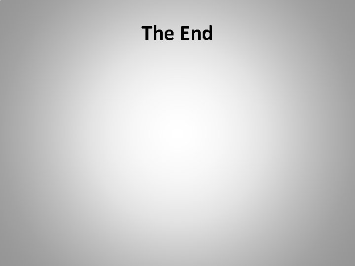 The End 