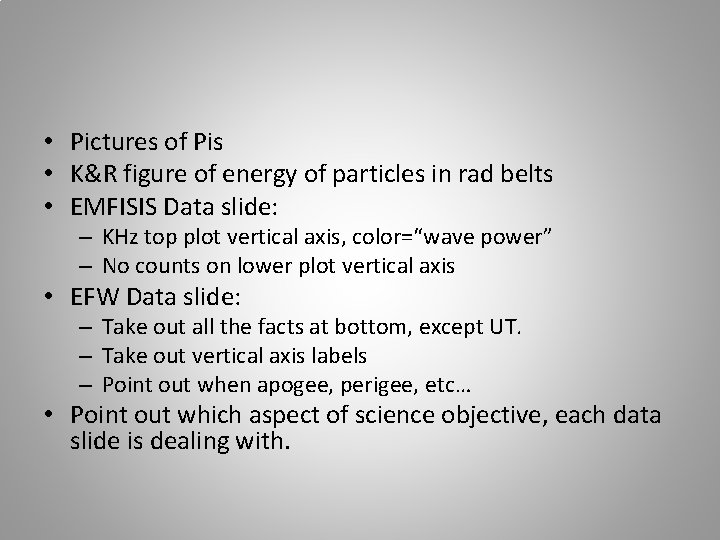  • Pictures of Pis • K&R figure of energy of particles in rad