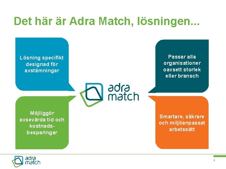 Det här är Adra Match, lösningen. . . Lösning specifikt designad för avstämningar Passar