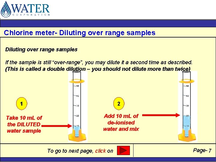 Chlorine meter- Diluting over range samples If the sample is still “over-range”, you may