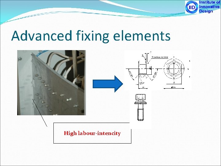 Advanced fixing elements High labour-intencity 