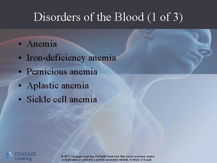 Disorders of the Blood (1 of 3) • • • Anemia Iron-deficiency anemia Pernicious