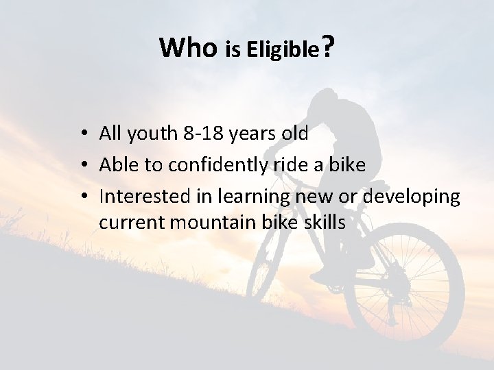 Cam Rock Youth Mountain Bike Club 2021 Informational
