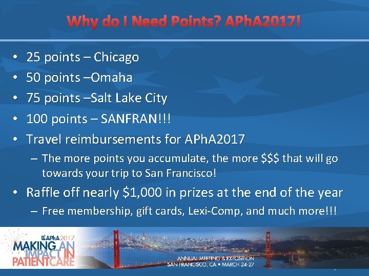 Why do I Need Points? APh. A 2017! • • • 25 points –