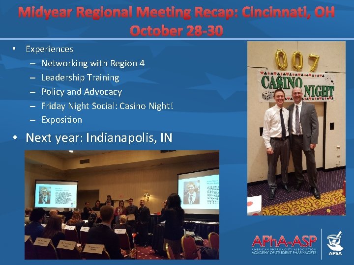 Midyear Regional Meeting Recap: Cincinnati, OH October 28 -30 • Experiences – Networking with