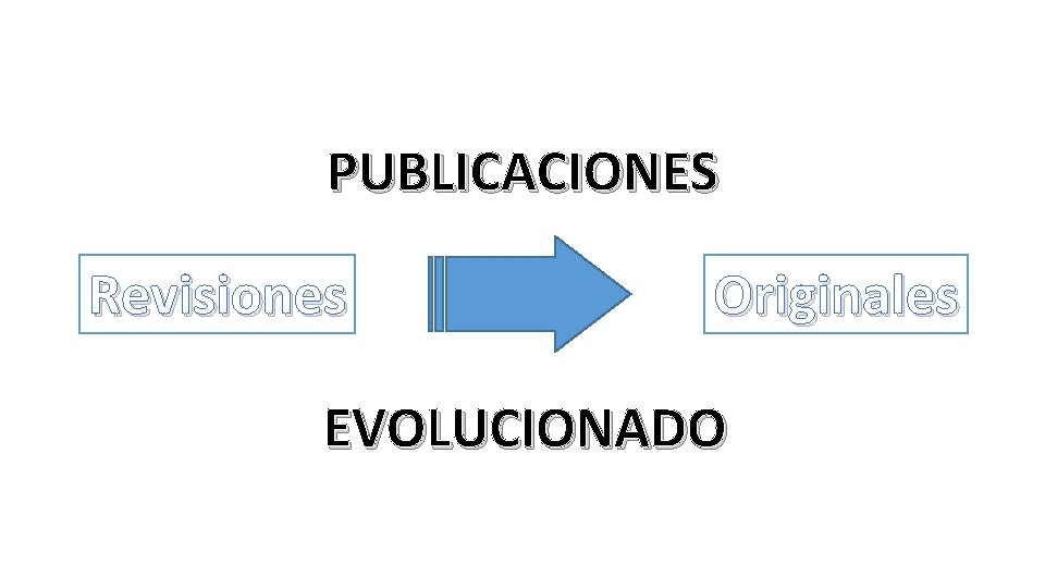 PUBLICACIONES Revisiones Originales EVOLUCIONADO 