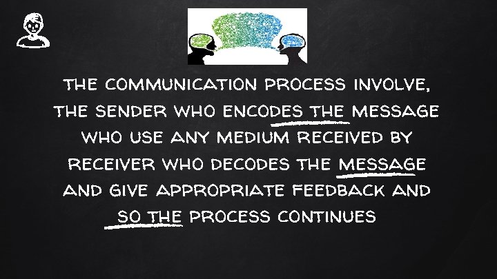 the communication process involve, the sender who encodes the message who use any medium