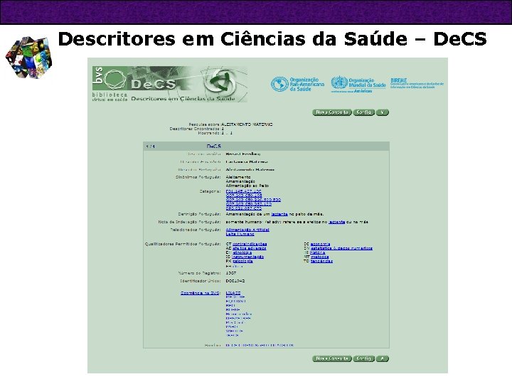 Descritores em Ciências da Saúde – De. CS 