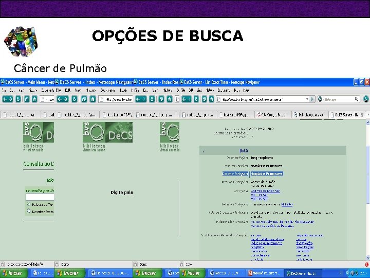 OPÇÕES DE BUSCA Câncer de Pulmão 