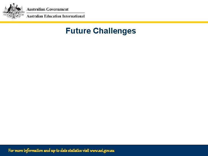 Future Challenges For more information and up to date statistics visit www. aei. gov.