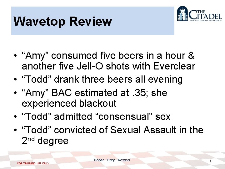 Wavetop Review • “Amy” consumed five beers in a hour & another five Jell-O