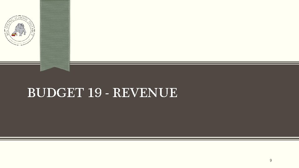 BUDGET 19 - REVENUE 9 