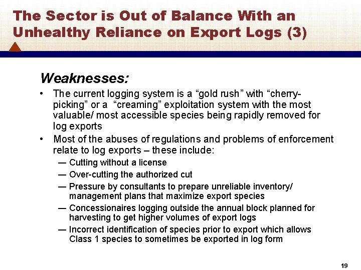The Sector is Out of Balance With an Unhealthy Reliance on Export Logs (3)