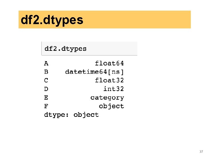 df 2. dtypes 37 