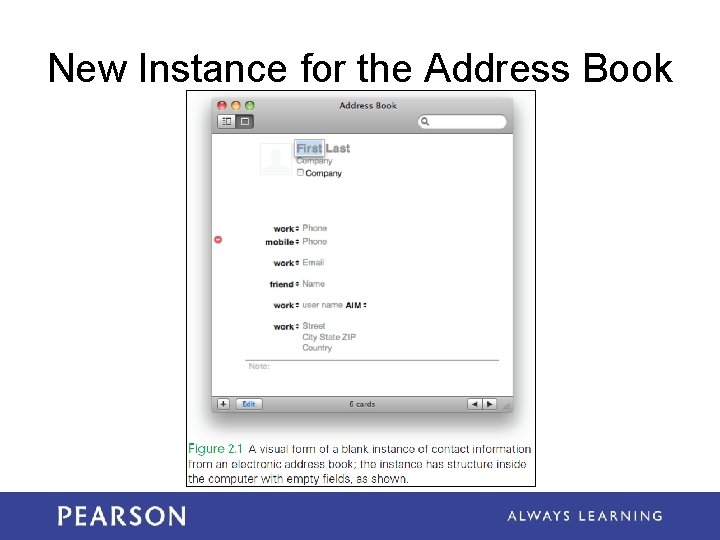 New Instance for the Address Book 
