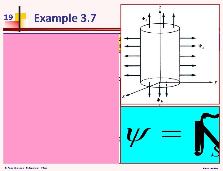 19 Example 3. 7 If G(r)=10 e-2 z(ρaρ+az), determine the flux of G out