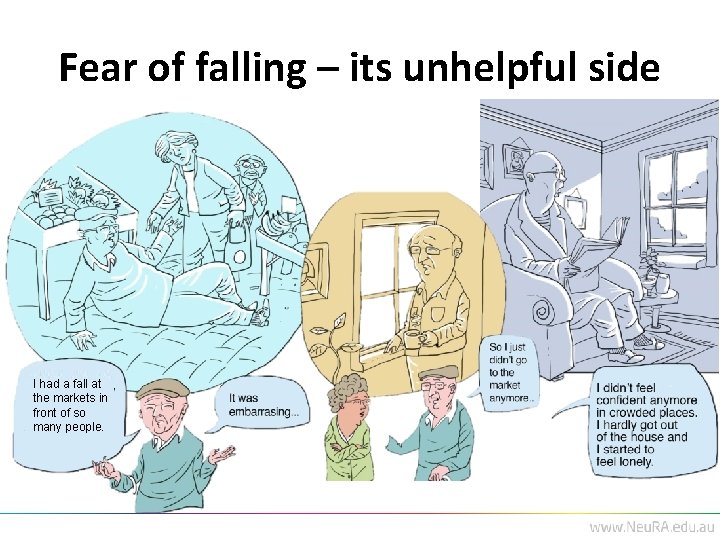 Fear of falling – its unhelpful side I had a fall at the markets