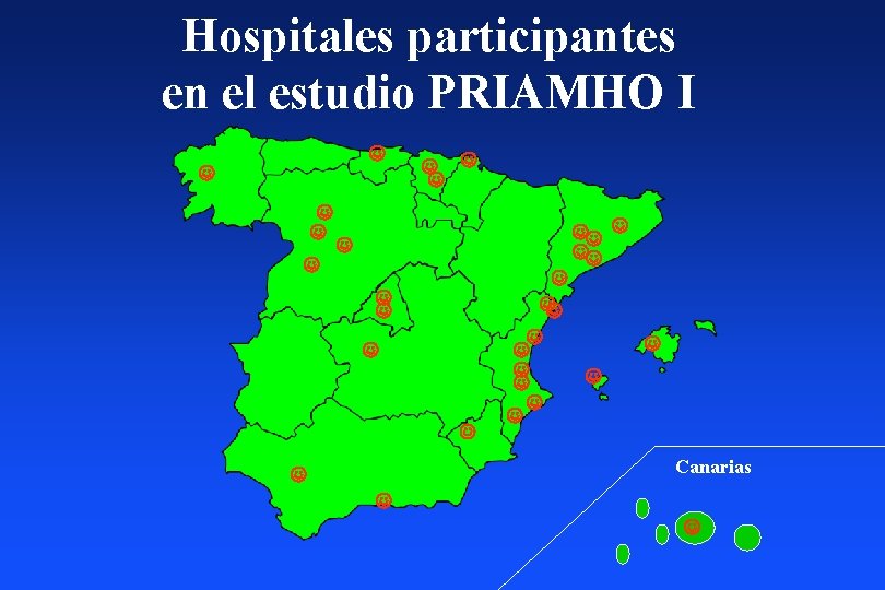 Hospitales participantes en el estudio PRIAMHO I Canarias 