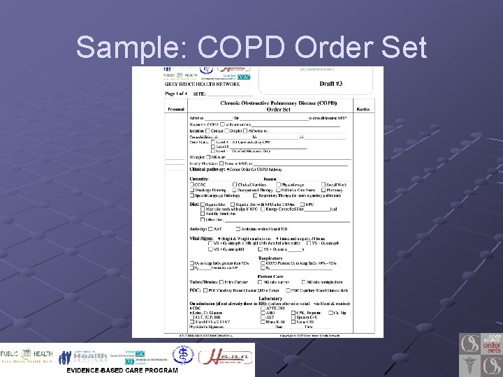 Sample: COPD Order Set 
