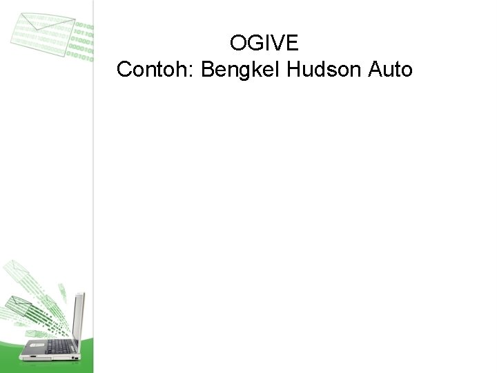 OGIVE Contoh: Bengkel Hudson Auto 