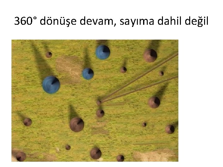 360° dönüşe devam, sayıma dahil değil 