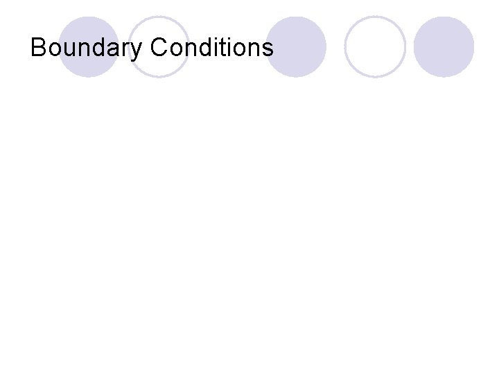 Boundary Conditions 