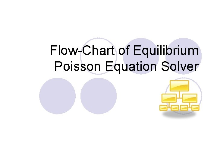 Flow-Chart of Equilibrium Poisson Equation Solver 