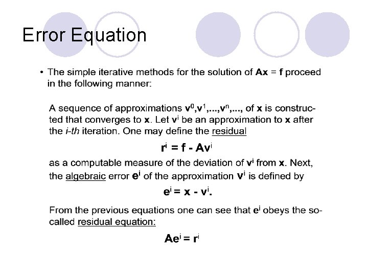 Error Equation 