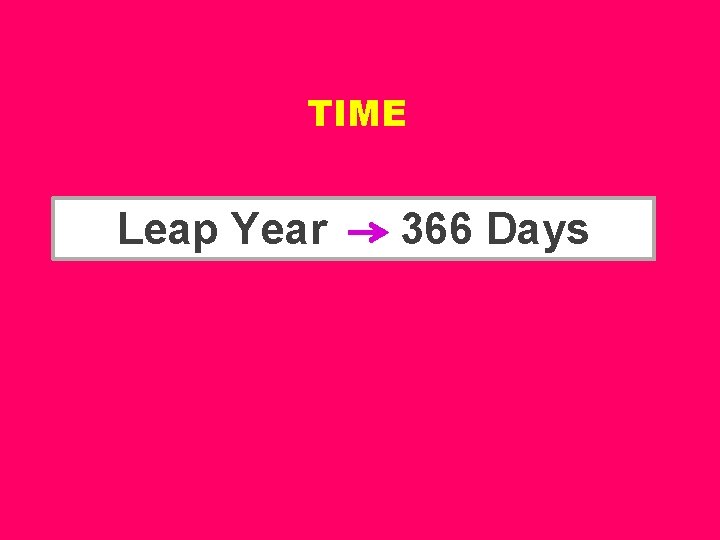 TIME Leap Year 366 Days 