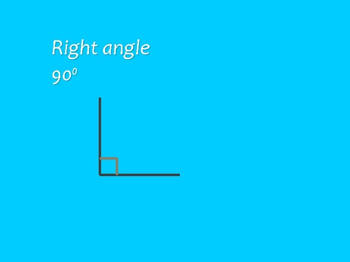 Right angle 90⁰ 