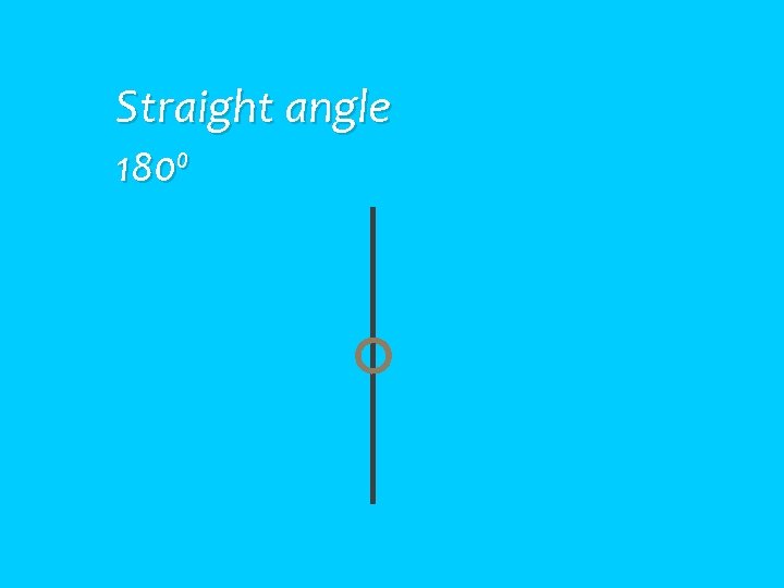 Straight angle 180⁰ 