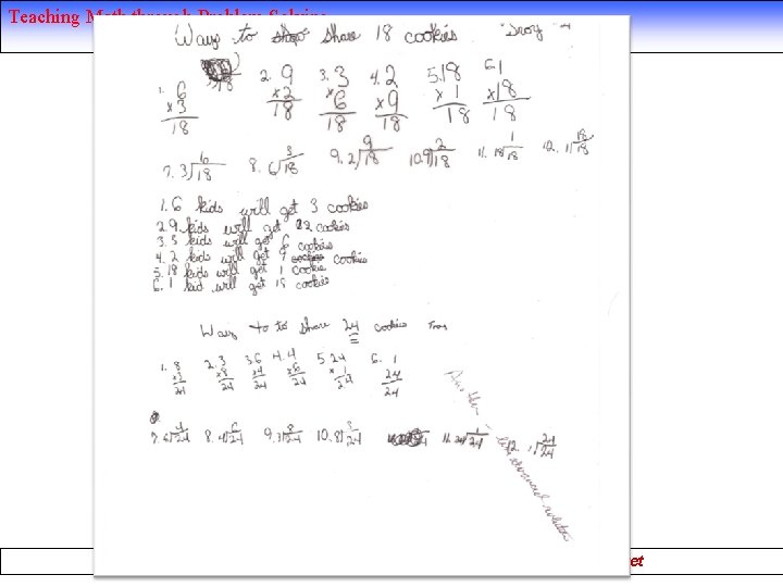 Teaching Math through Problem Solving Nationellt Centrum för Matematikutbildning vid Göteborgs Universitet 