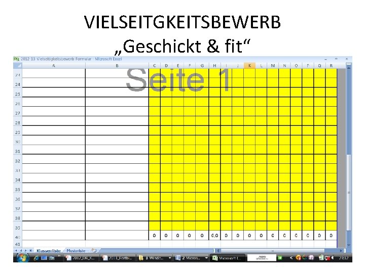 VIELSEITGKEITSBEWERB „Geschickt & fit“ 