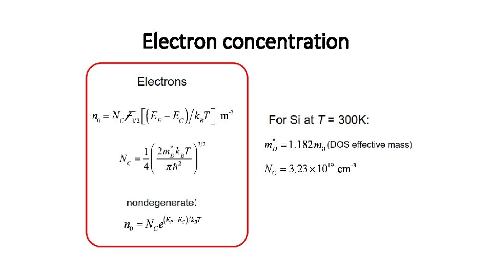 Electron concentration 