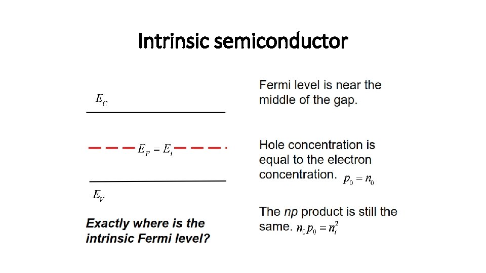 Intrinsic semiconductor 