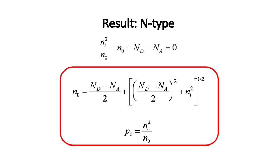 Result: N-type 