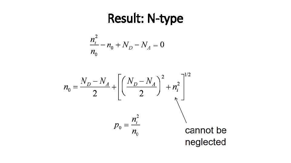 Result: N-type 