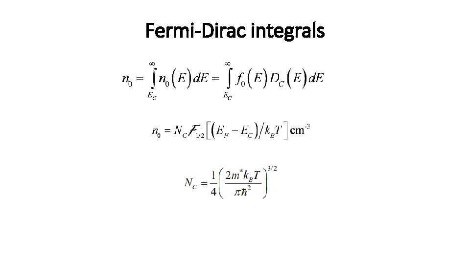 Fermi-Dirac integrals 