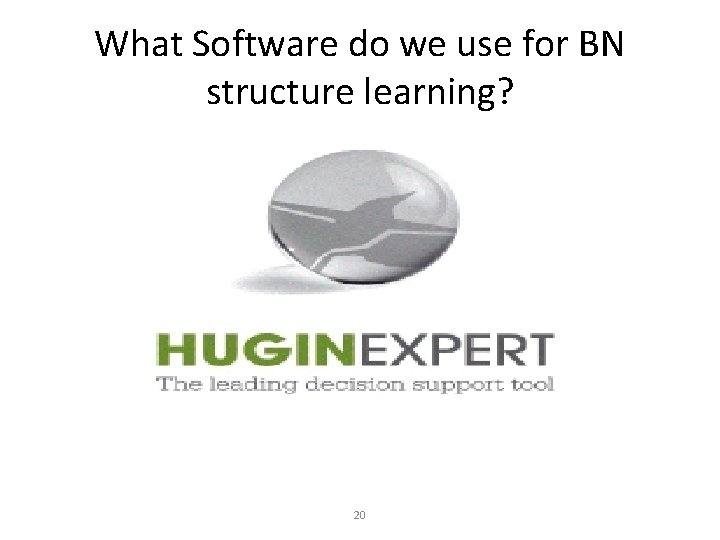 What Software do we use for BN structure learning? 20 
