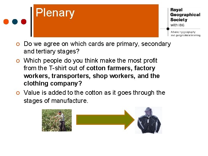 Plenary ¢ ¢ ¢ Do we agree on which cards are primary, secondary and