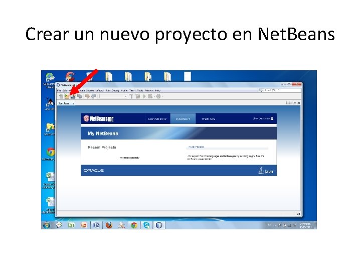 Crear un nuevo proyecto en Net. Beans 