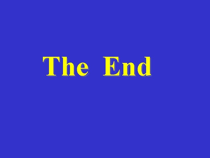The End 