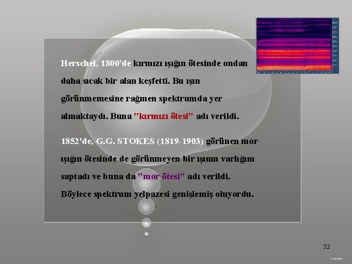 Herschel, 1800'de kırmızı ışığın ötesinde ondan daha sıcak bir alan keşfetti. Bu ışın görünmemesine