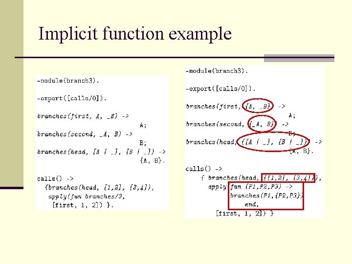 Implicit function example 